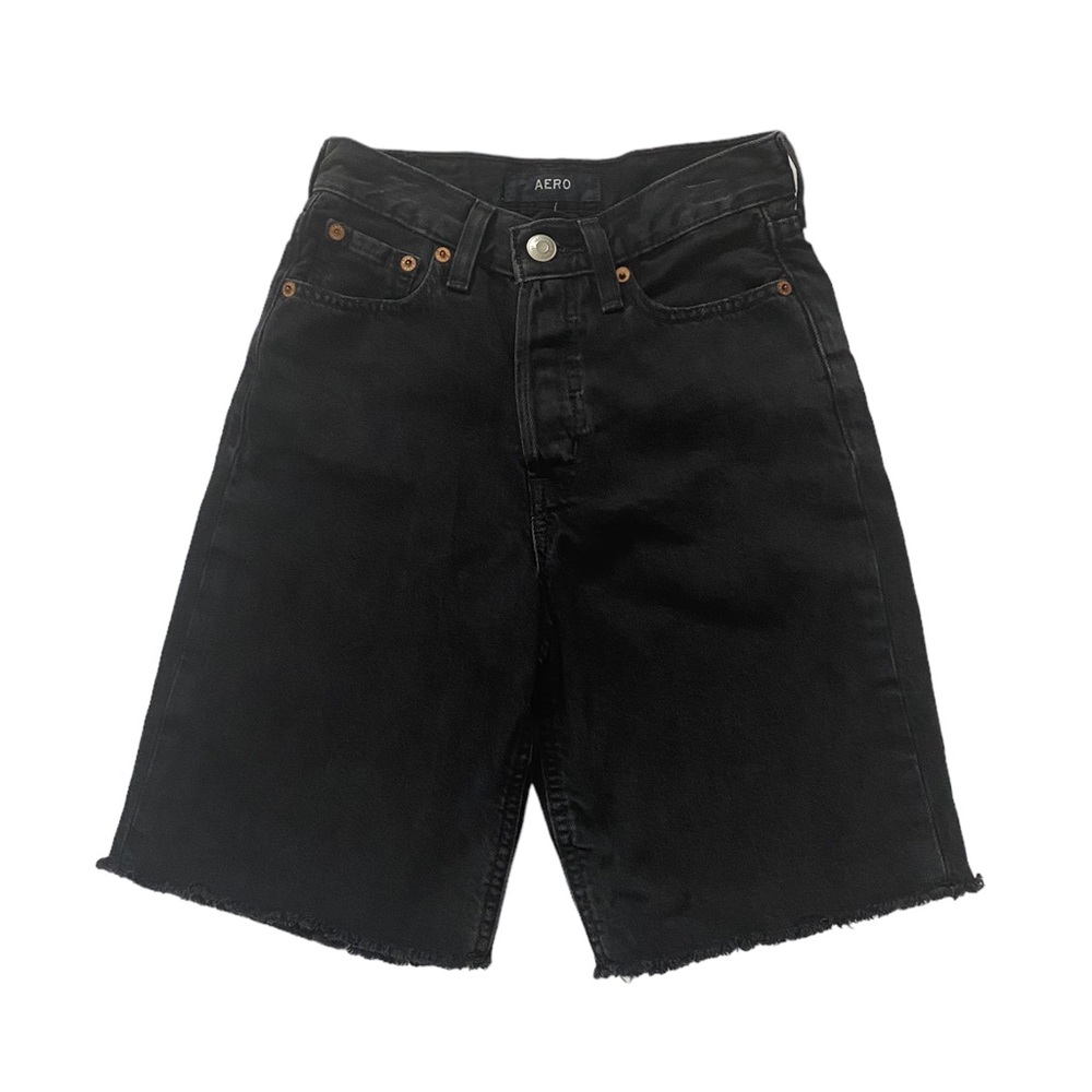Aero 90’s High Rise Cut Off Shorts Black Size 000 Small